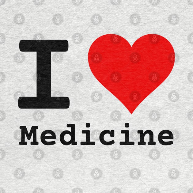 I Love Medicine | Stylized Heart Logo White by aRtVerse